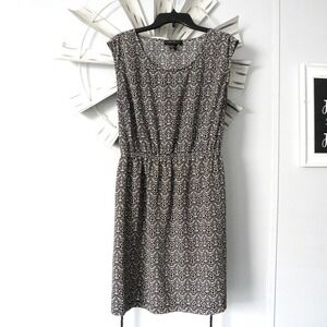 Forever‎ 21 Black & Cream Lace Print Sleeveless Dress Size 1X Pull Over Dress